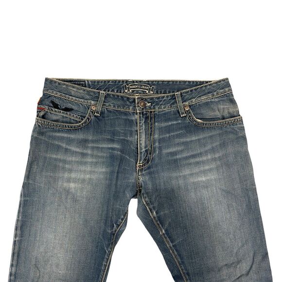 Robin's Jean Men's Size 38 Straight Leg Studded Star Medium Wash Denim Jeans guc - Picture 3 of 8